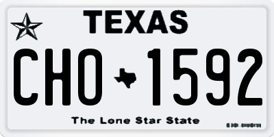 TX license plate CHO1592