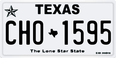 TX license plate CHO1595