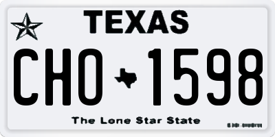 TX license plate CHO1598