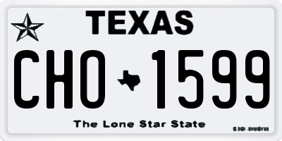 TX license plate CHO1599