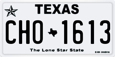 TX license plate CHO1613