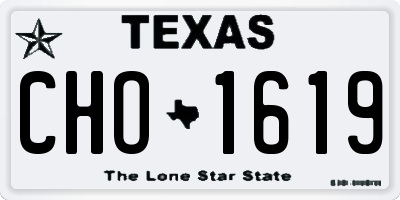 TX license plate CHO1619