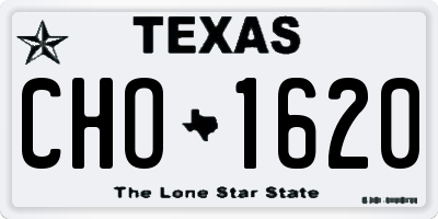 TX license plate CHO1620