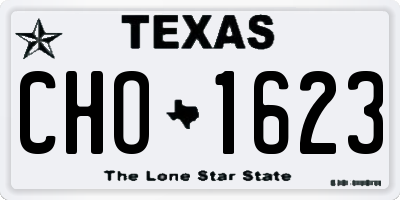 TX license plate CHO1623