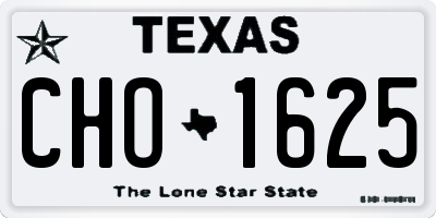 TX license plate CHO1625