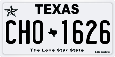 TX license plate CHO1626