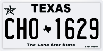 TX license plate CHO1629