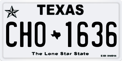 TX license plate CHO1636