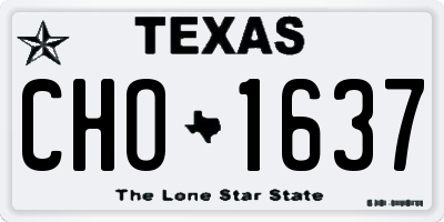 TX license plate CHO1637
