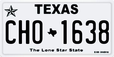 TX license plate CHO1638