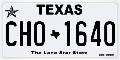 TX license plate CHO1640