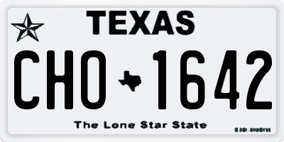 TX license plate CHO1642