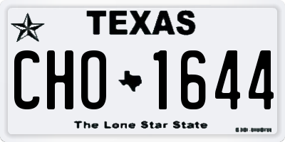 TX license plate CHO1644