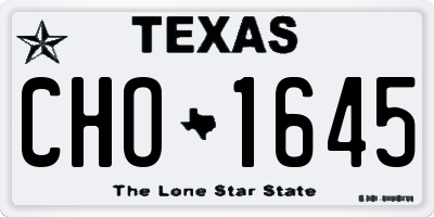 TX license plate CHO1645