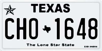 TX license plate CHO1648