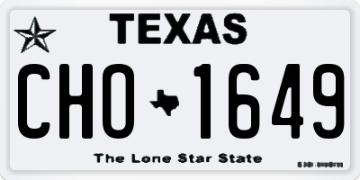 TX license plate CHO1649