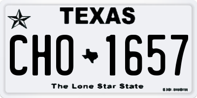 TX license plate CHO1657