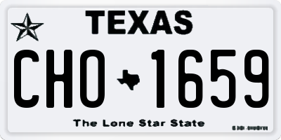 TX license plate CHO1659
