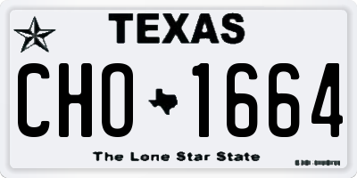 TX license plate CHO1664
