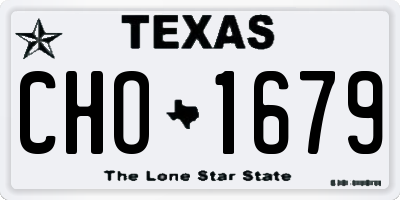 TX license plate CHO1679