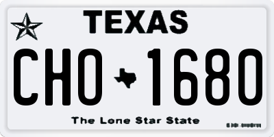 TX license plate CHO1680