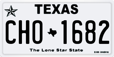 TX license plate CHO1682