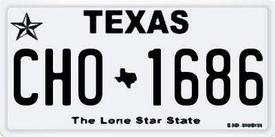 TX license plate CHO1686
