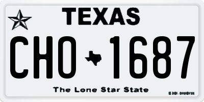 TX license plate CHO1687
