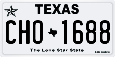 TX license plate CHO1688