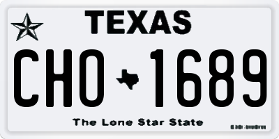 TX license plate CHO1689