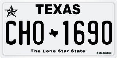 TX license plate CHO1690