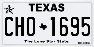 TX license plate CHO1695