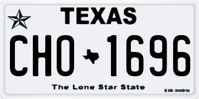 TX license plate CHO1696