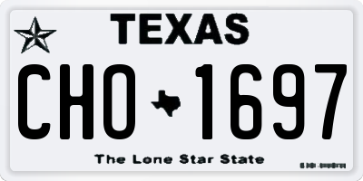 TX license plate CHO1697