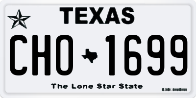 TX license plate CHO1699