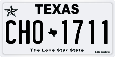 TX license plate CHO1711