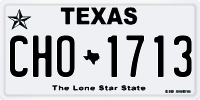 TX license plate CHO1713