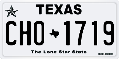 TX license plate CHO1719