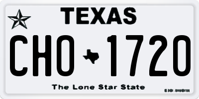 TX license plate CHO1720