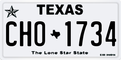TX license plate CHO1734