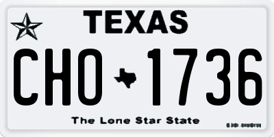 TX license plate CHO1736
