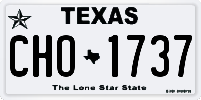 TX license plate CHO1737