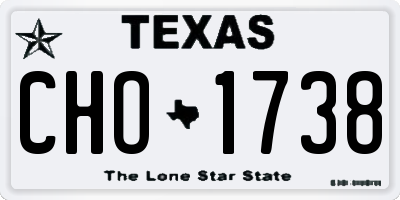 TX license plate CHO1738