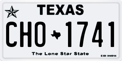 TX license plate CHO1741