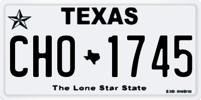 TX license plate CHO1745