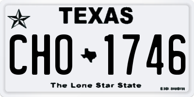 TX license plate CHO1746