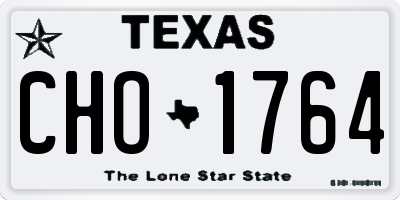 TX license plate CHO1764