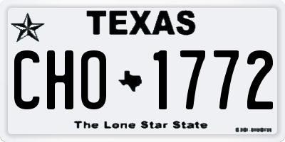 TX license plate CHO1772