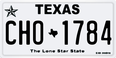 TX license plate CHO1784