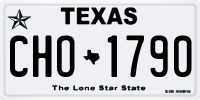 TX license plate CHO1790